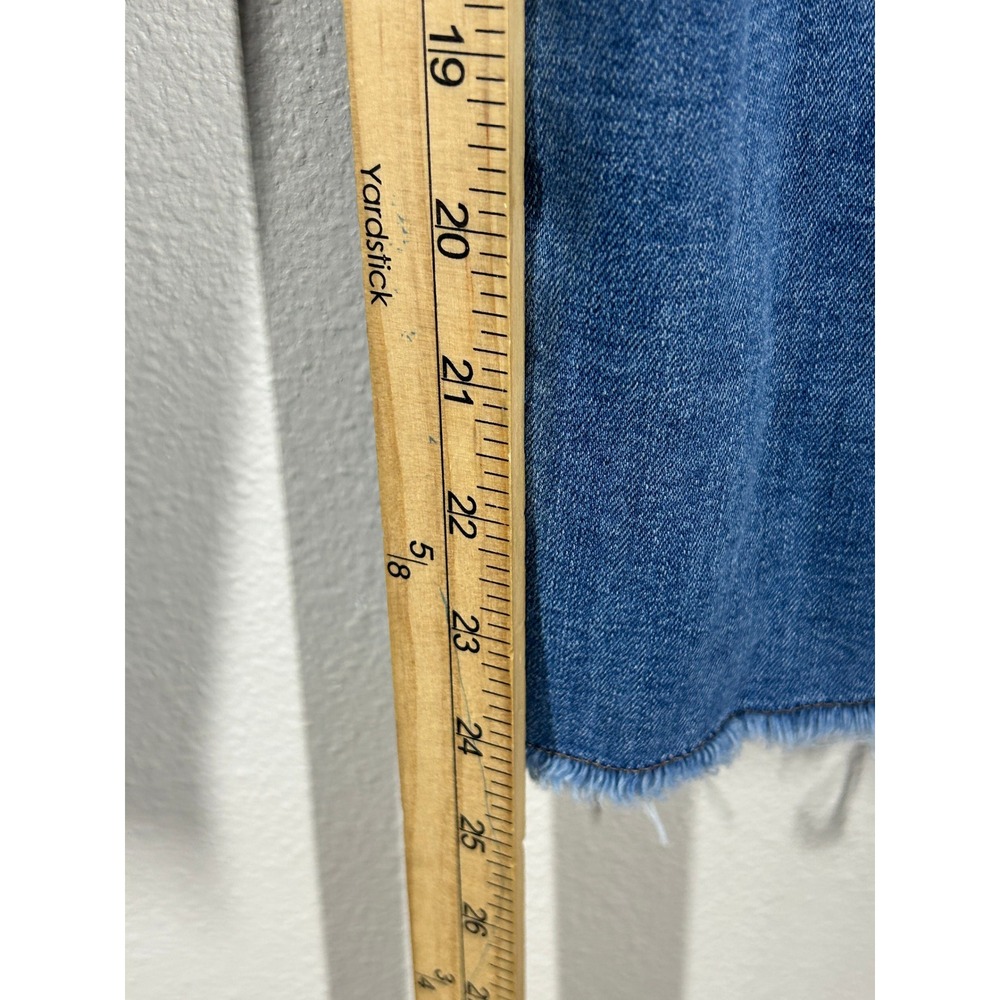 J.Jill Denim Curv-Fit High-Rise Straight-Leg‎ Crop Jeans Blue Size 18T Raw Hem - Picture 7 of 11